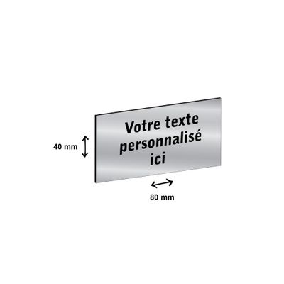 2012348178165-Plaque personnalisée avec votre texte - 80 x 40 mm - argentée - adhésivée prête à poser--0