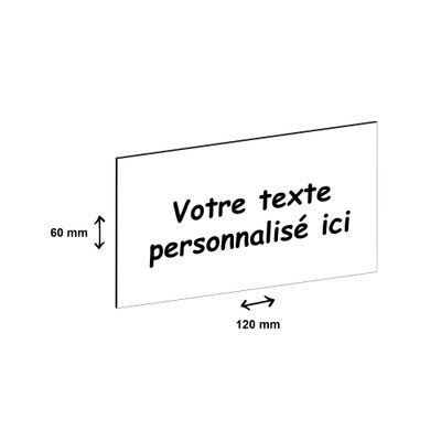 2012348178264-Plaque personnalisée avec votre texte - 120 x 60 mm - blanche - adhésivée prête à poser--0