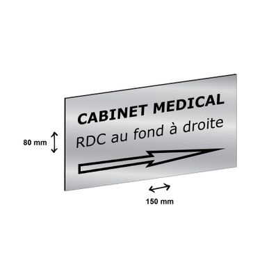 2012348178486-Plaque personnalisée avec votre texte - 150 x 80 mm - argentée - adhésivée prête à poser--1