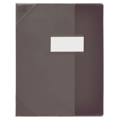3045050182921-Oxford Strong Line - Protège cahier sans rabat - 17 x 22 cm - noir translucide--0