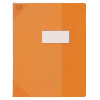 3045050182969-Oxford Strong Line - Protège cahier sans rabat - 17 x 22 cm - orange translucide--0