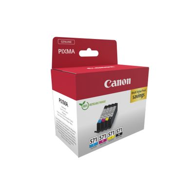 8714574679181-Canon CLI-571 - Pack de 4 - noir, cyan, magenta, jaune - cartouche d'encre originale--0