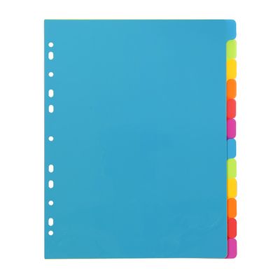 3135251547312-Viquel Happy Fluo - Intercalaire 12 positions - A4 Maxi - polypropylène coloré--1