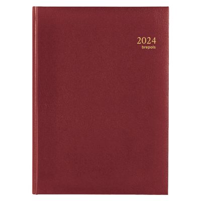 5412303004947-Agenda Lima Omega - 1 semaine sur 2 pages - 21 x 29 cm - bordeaux - Brepols--0