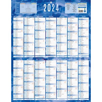 3592930026504-Bouchut 229 - Calendrier bancaire recto 14 mois - 55 x 43 cm - bleu--0