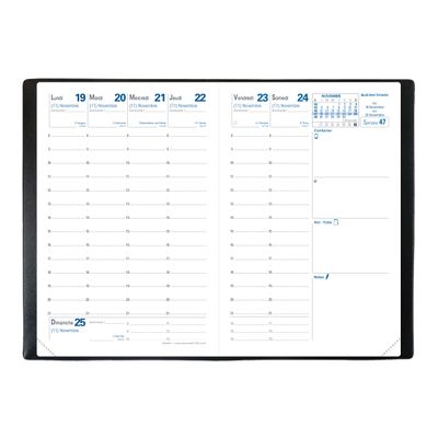 3371010331185-Agenda Club Affaires - 1 semaine sur 2 pages - 10 x 15 cm - violet - Quo Vadis--1