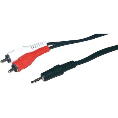 3700224734053-MCL Samar - adaptateur audio/stéréo 2 prises RCA (M) vers JACK 3.5 (M) - 5 m--0
