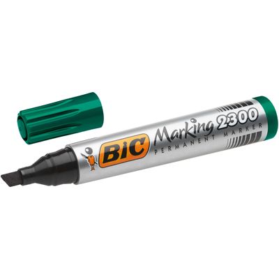 3086129999767-BIC MARKING 2300 - Marqueur permanent - pointe biseau - vert--1