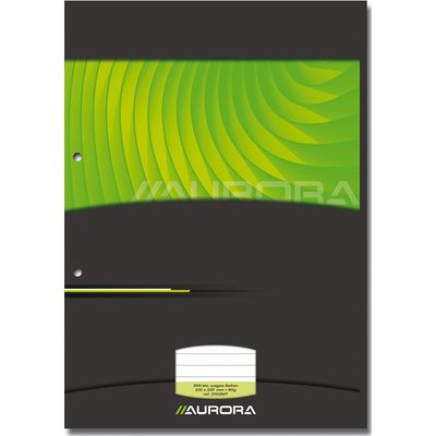 5411028070947-Aurora - Bloc de cours A4 - ligné + marge - 200 pages - perforation 2 trous - 90g--0