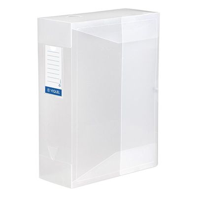 3135251144405-Viquel Propyglass - Boîte de classement plastique - dos 100 mm - incolore--0