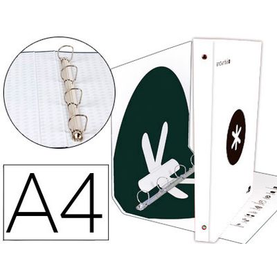8423473596832-Antartik - Classeur à anneaux - Dos 40 mm - A4 - pour 225 feuilles - blanc--0