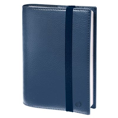 3371010426539-Agenda spiralé à élastique Time & Life Pocket - 1 semaine sur 2 pages - 10 x 15 cm - bleu métal - Q--0