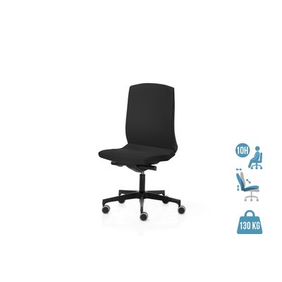 2012349447871-Fauteuil de bureau FLEXA - accoudoirs et appui-tête en option - noir--0
