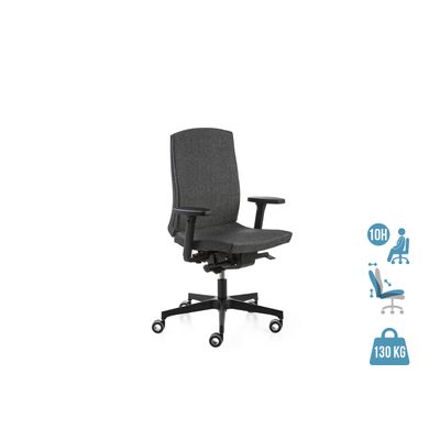 2012349447895-Fauteuil de bureau FLEXA - accoudoirs et appui-tête en option - gris--0