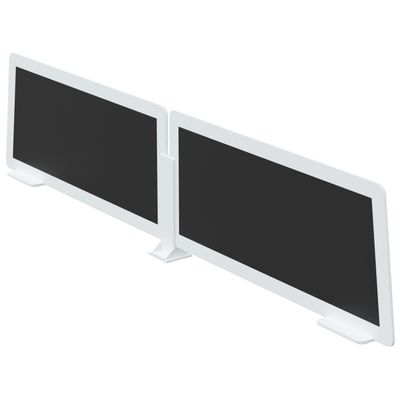 3660141256130-Lot de 2 écrans de séparation en polystyrène - H35 x L60 cm - noir--0