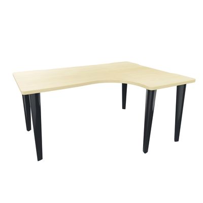 2012349455708-Bureau compact 90° à droite EVIDENCE - Pieds anthracites - Plateau imitation érable--0
