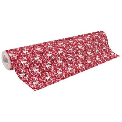 3329682018897-Clairefontaine Alliance - Papier cadeau - 70 cm x 50 m - 60 g/m² - motif sapins fond rouge--0