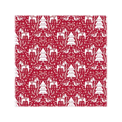 3329682018897-Clairefontaine Alliance - Papier cadeau - 70 cm x 50 m - 60 g/m² - motif sapins fond rouge--1