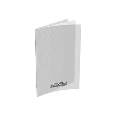 3020120022963-Conquérant Classique - Cahier polypro A4 (21x29,7cm) - 96 pages - petits carreaux (5x5mm) -Angle gauche-0