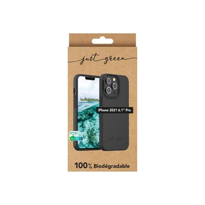 3571211464426-Just Green - coque de protection pour Iphone 13 Pro - noir-Avant-7