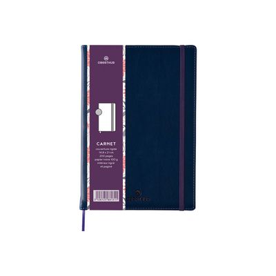 3108725881311-Oberthur Carmen - Carnet de notes rigide A5 - ligné - bleu-Avant-1