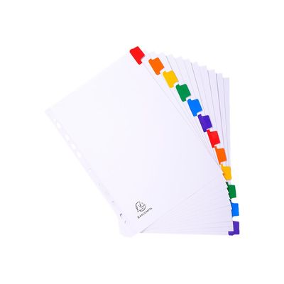 3130630043126-Exacompta Nature Future - Intercalaire 12 positions - A4 Maxi - carte blanche-Avant-0