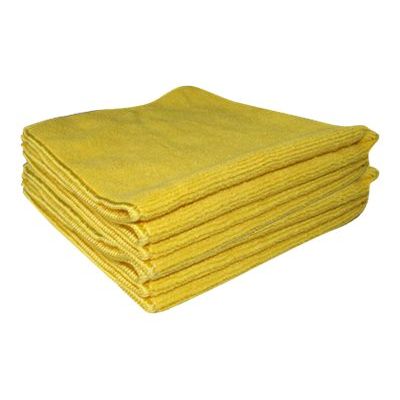 3760170621098-De Witte Tricot Soft - 5 chiffons microfibres 40 x 40 cm - jaune-Angle gauche-0