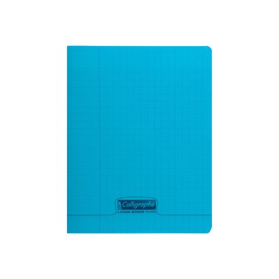 2012349449769-Calligraphe 8000 - Cahier polypro 24 x 32 cm - 48 pages - grands carreaux (Seyes) - bleu-Avant-0