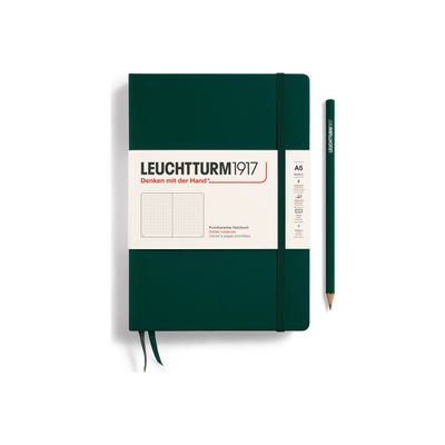 4004117625930-Leuchtturm1917 - Carnet de notes rigide A5 - pointillés - vert sapin-Avant-0