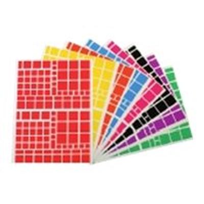 3270241192209-Apli - 10 feuilles gommettes carrées - coloris assortis-Avant-0