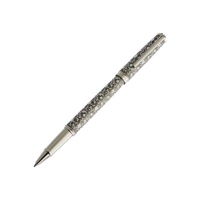 3108722412693-Oberthur Byzance - Stylo à bille gris mat / blanc-Angle gauche-1