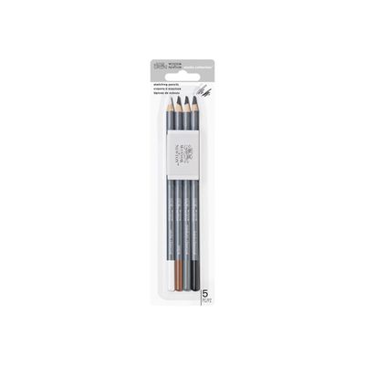884955064863-Winsor & Newton Studio Collection - Pack de 4 crayons esquisse + gomme - sépia, charbon blanc, charbo-Avant-0