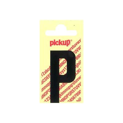 2012349362228-Pickup - Étiquette autocollante - 90 mm - Lettre P - noir mat-Avant-0