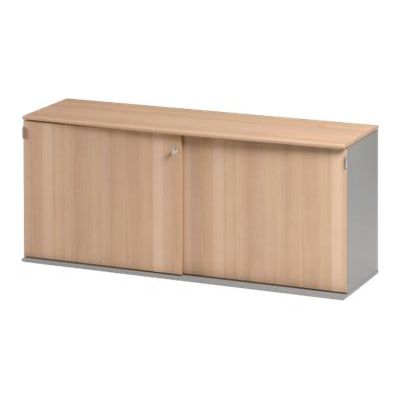 3483600784742-Crédence JAZZ+ - L160 x H74 x P48 - 2 portes coulissantes - Hêtre-Angle droit-0