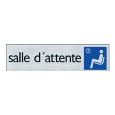 40581194-Pickup - Plaque de signalisation - 165 x 44 mm - salle d'attente-Avant-0