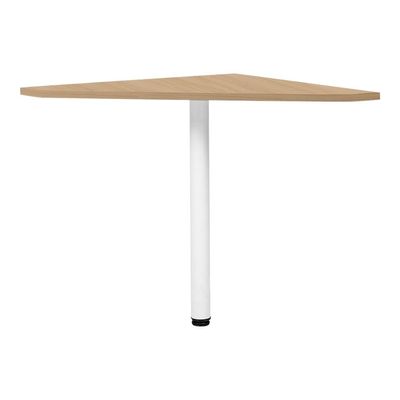 3483600857095-Angle de liaison de bureau 90° YES ! - Pied fixe blanc - Chêne-Avant-0