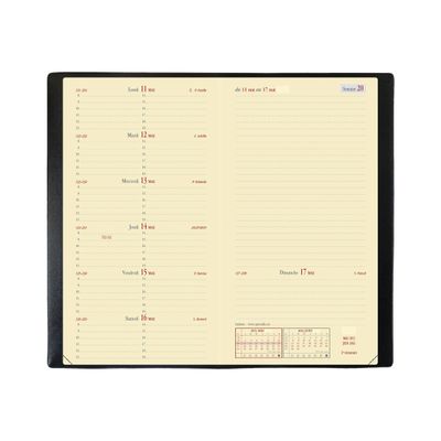 3371010191185-Agenda de poche Impala Italnote - 1 semaine sur 2 pages - 8,8 x 17 cm - disponible dans différente-Avant-3