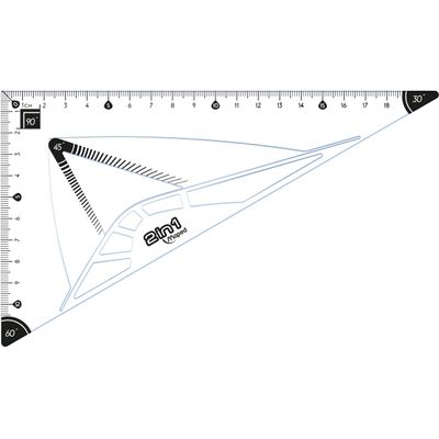 3154148971214-Maped - Kit de traçage 3 pièces : règle 30 cm, équerre 2 en 1, rapporteur 180°--1