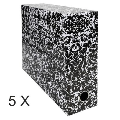 3130632897260-Exacompta Annonay - 5 Boîtes de transfert - dos 90 mm - toile blanc--0
