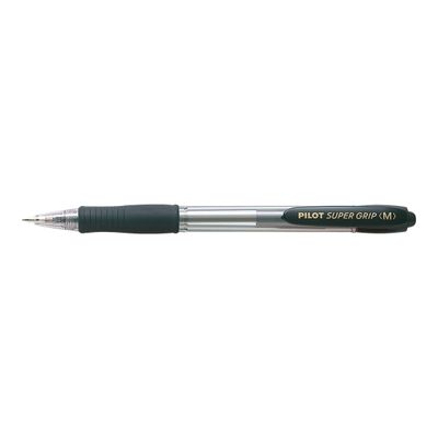 4902505154911-Pilot Super Grip - 12 Stylos à bille - noir - 1 mm - rétractable-Avant-1