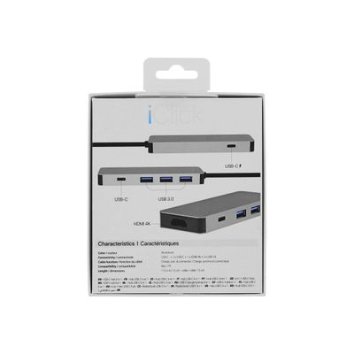 3303170099414-T'nB iClick 6 in 1 USB-C - station d'accueil 6 ports - HDMI, 3 USB 3.0, 2 USB-C-Arrière-8