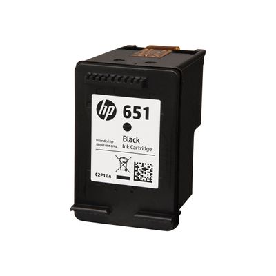 0889296160823-HP 651 - noir - cartouche d'encre originale (C2P10AE)-Angle droit-0