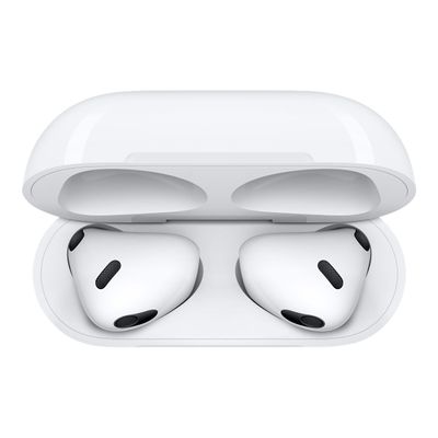 2010000112274-Apple AirPods 3e gen - Kit main libre - Ecouteurs sans fil avec micro - intra-auriculaire - blanc-Haut-3