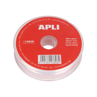 8410782138082-APLI kids - Fil artisanal - 0.35 mm x 100 m - transparent - nylon-Avant-0