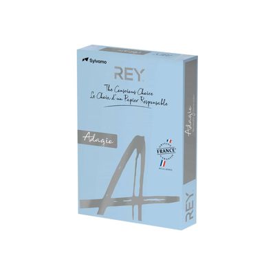 0000000122559-Rey Adagio - Papier couleur - A3 (297 x 420 mm) - 80 g/m² - Ramette de 500 feuilles - bleu -Angle droit-0
