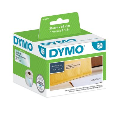 5411313990134-Dymo LabelWriter  - Ruban d'étiquettes auto-adhésives - 1 rouleau de 260 étiquettes (36 x 89 mm) - fond blan--0