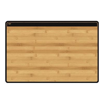 3462159017983-Silva by CEP - Sous-main avec rabat transparent - 58,5 x 38,5 cm - noir, bambou-Avant-0