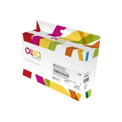 3112539712020-Cartouche compatible Epson 79XL Tour de Pise - pack de 4 - noir, cyan, magenta, jaune - Owa -Angle droit-0