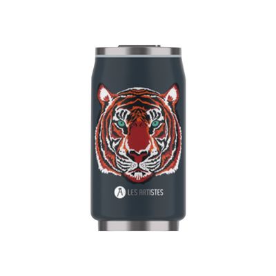 3614300042652-Les Artistes Paris - Canette isotherme - tigre - 280 ml - acier inoxydable-Avant-0