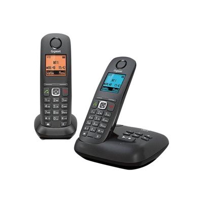 4250366841250-Gigaset A540A Duo - téléphone sans fil - avec répondeur + combiné supplémentaire - noir-Angle droit-0